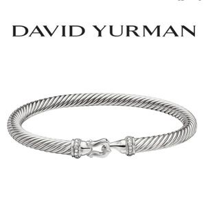 David Yurman Diamond Buckle Classic Cable Bracelet